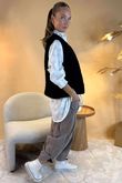 Made in Italy Arlo Sherpa Gilet Black /10 =
